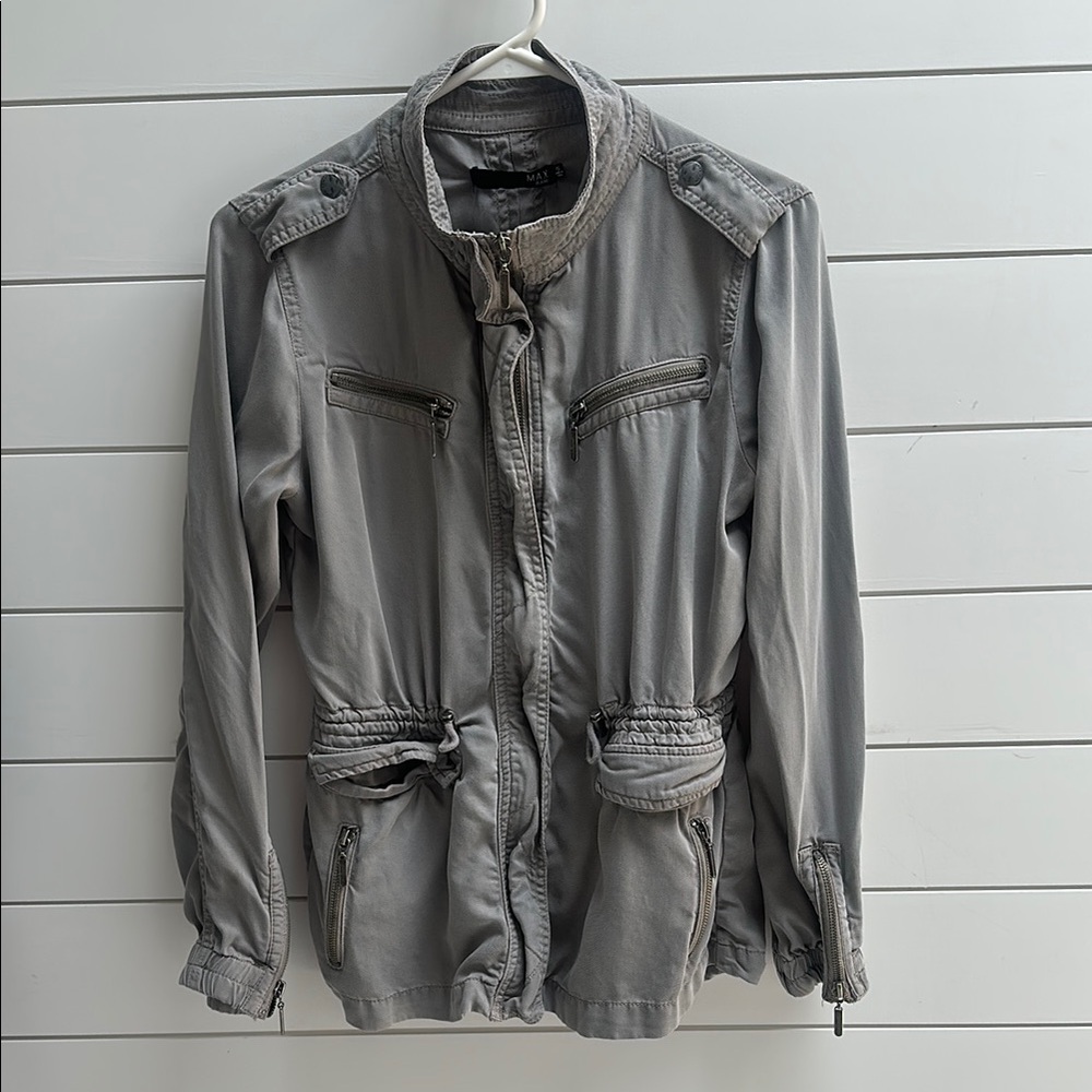 Max Jeans Light Gray Casual Jacket